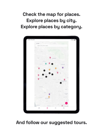 B-Side Map: Music Travel Guide iPad screenshot
