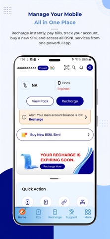 BSNL Selfcare (New) iPhone screenshot 1