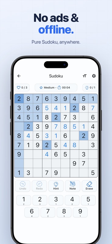Sudoku - No Ads & Offline screenshot 1