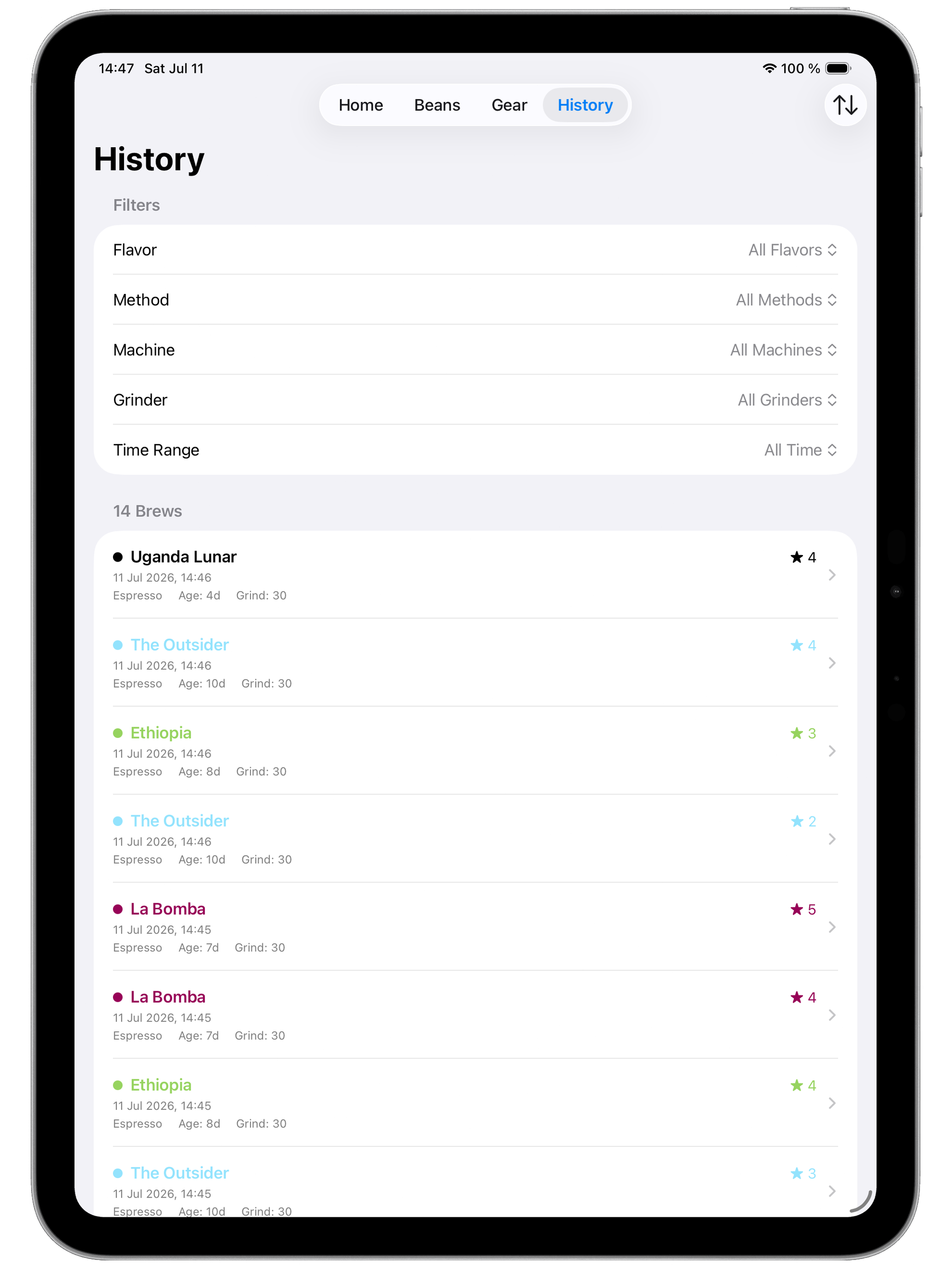 Coffee Counter Brew Tracker screenshot 13