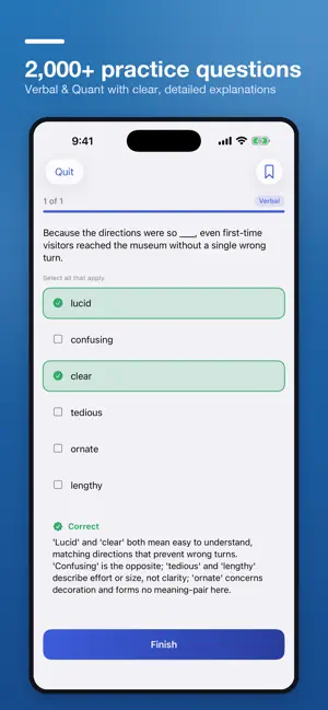 GRE Test Prep: Vocab & Math screenshot 2