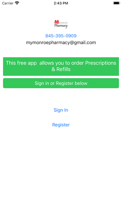 Monroe Pharmacy by Mydesh Inc iPhone screenshot 1 - Medical app