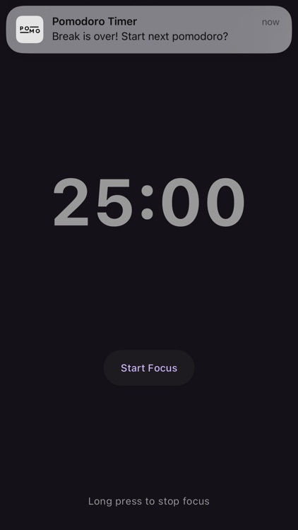 Minimal Pomodoro Timer
