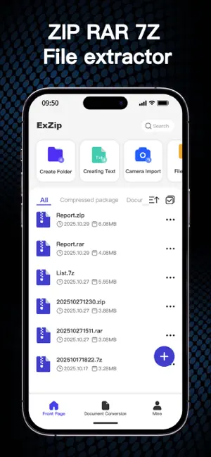 Zip, RAR, 7z File Extractor iPhone screenshot 1