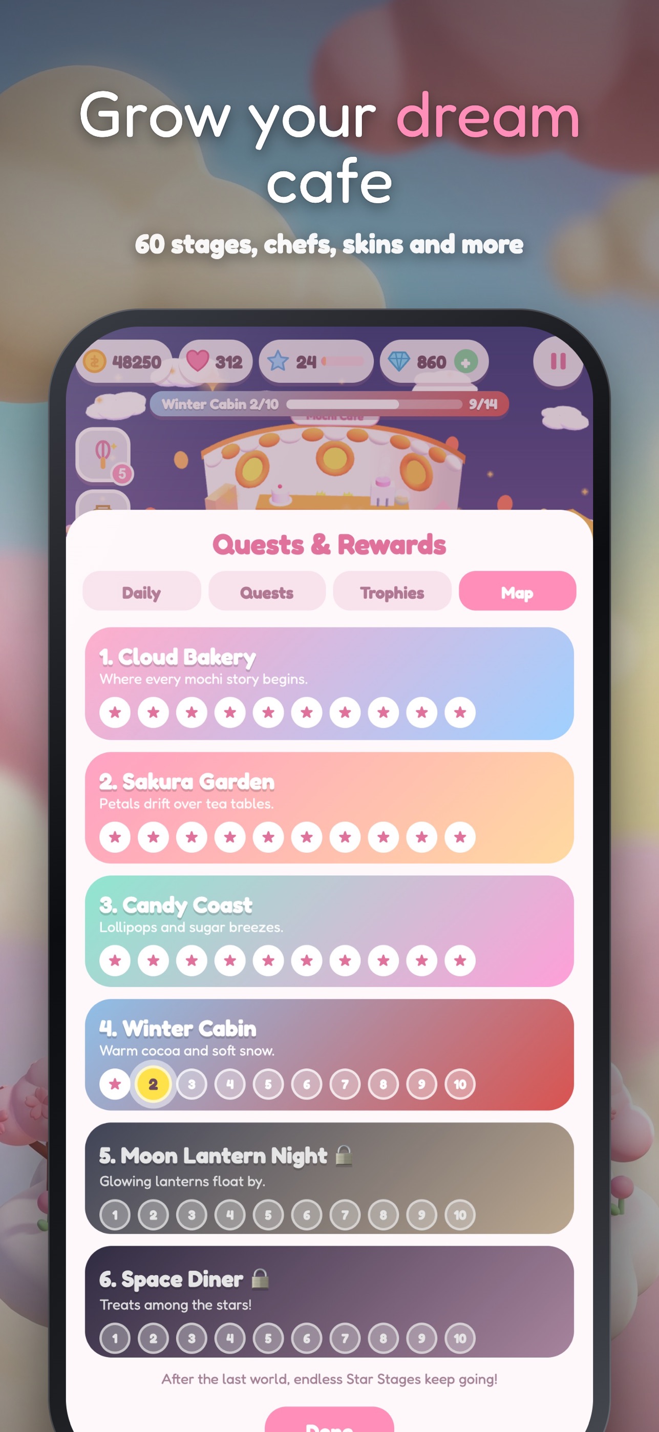 Screenshot 4 of Mochi Cloud Cafe: Merge Treats