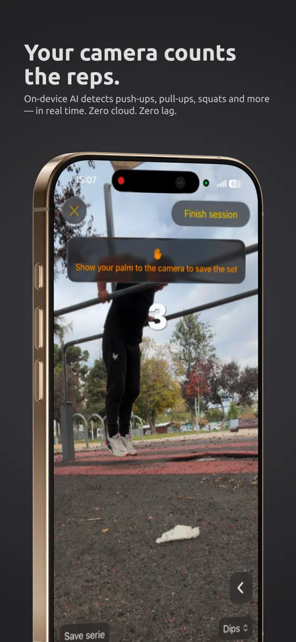 Screenshot #1 pour Tatakae: AI Rep Counter