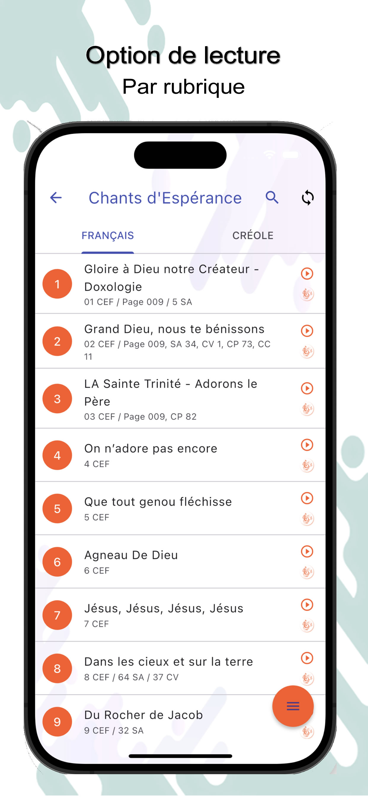 Chants d'Éspérance - Mélodie screenshot 3