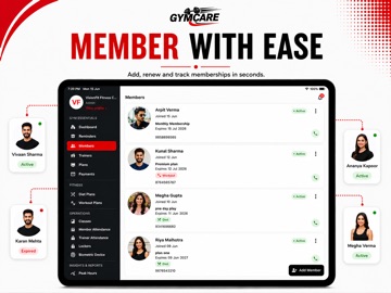 GymCare – Smart Gym Management iPad screenshot
