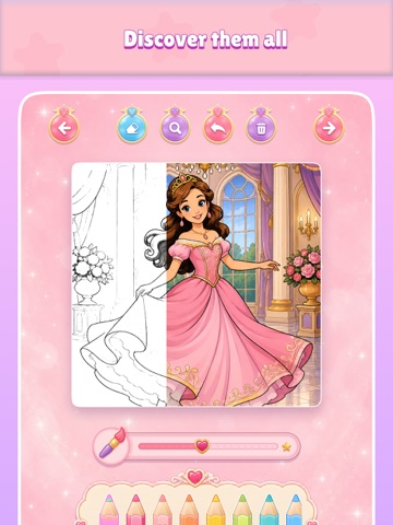 Princess Coloring Pages beauty iPad screenshot