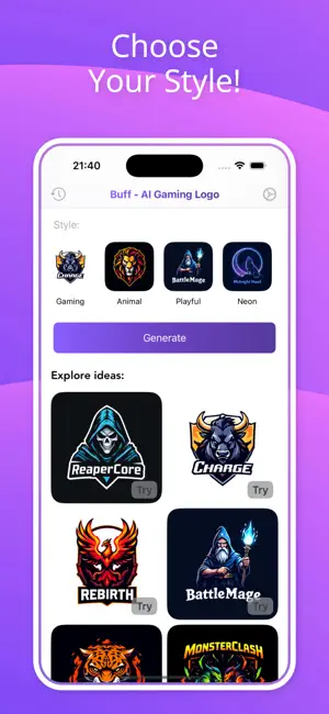 Buff: AI Gaming Logo Maker screenshot 2