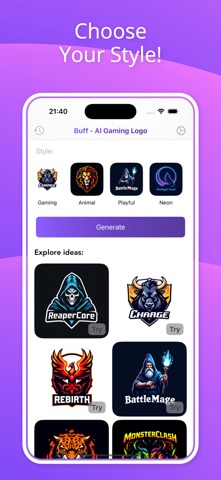 Buff: AI Gaming Logo Maker screenshot