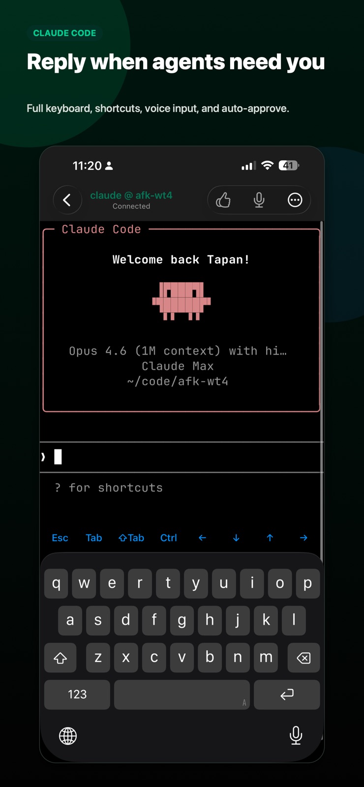 AFK - AI Code Terminal iphone screenshot 4