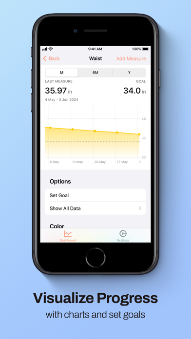 Body Measurement Tracker Diary Screenshot