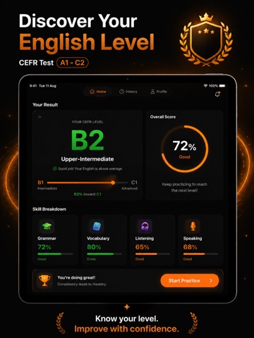 English Test: CEFR Level iPad screenshot