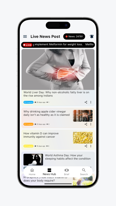 Live News Post Screenshot