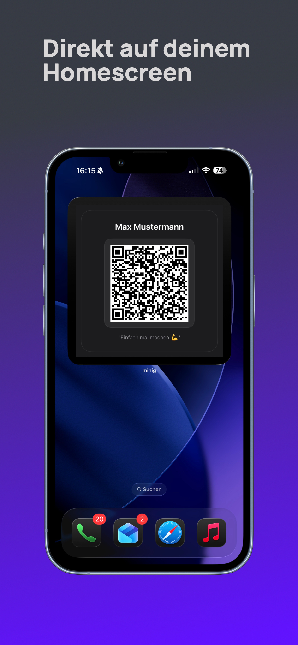 minig – Dein QR Kontakt screenshot 3