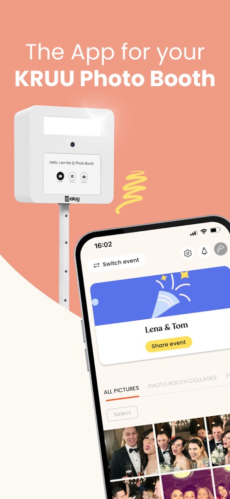 KRUU - This tool seamlessly integrates KRUU Photo Booth captures with a user-friendly event gallery, allowing users to effortlessly share and view cherished moments.