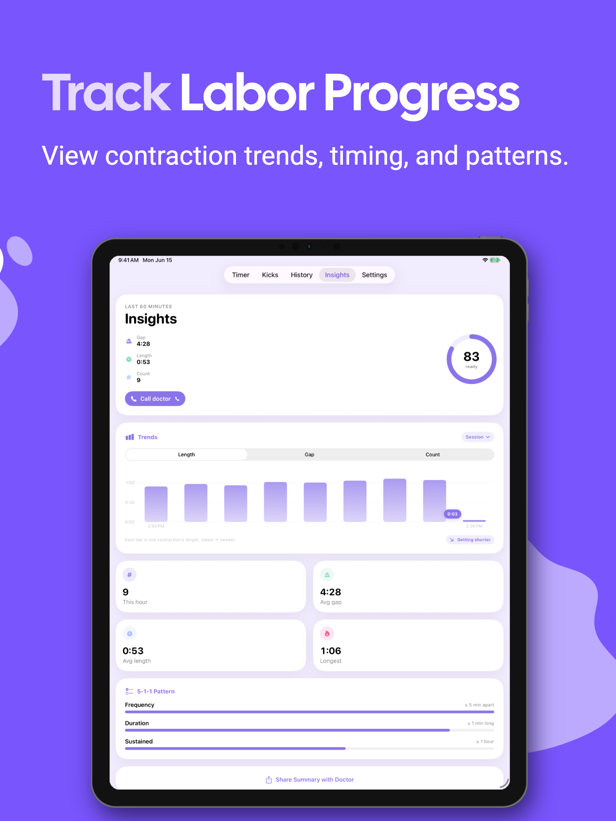 Contraction timer for labor screenshot 9