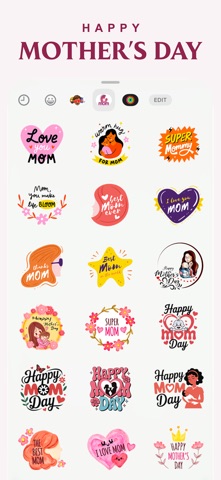 Mother's Day Wishes & Stickers iPhone screenshot