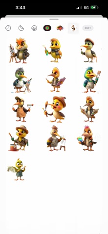 Painter Kiwi Stickers screenshot