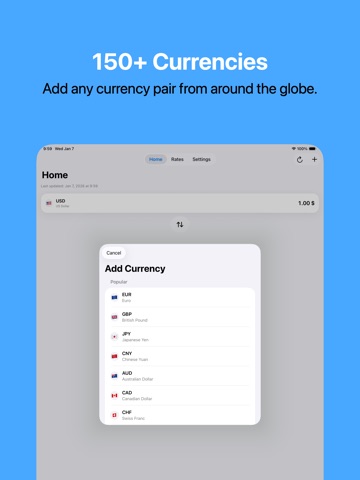 Currency Exchanges: Converter iPad screenshot