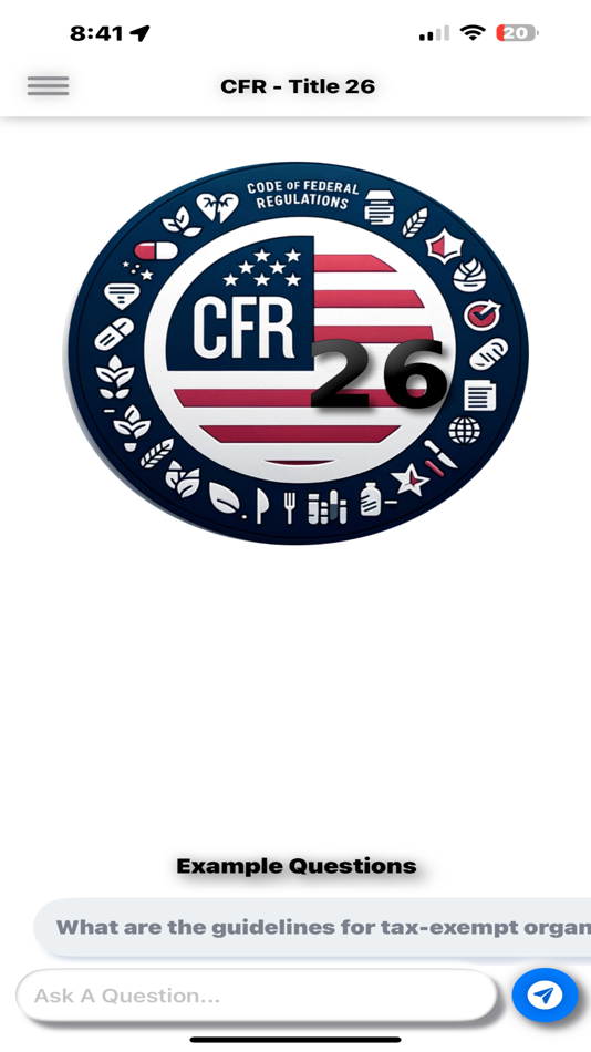 #1. CFR AI - Title 26 (macOS) 由: Ryan Smerdon