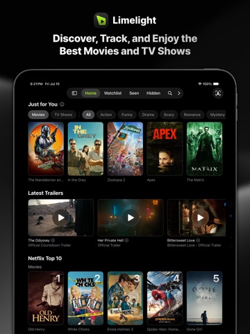Limelight: Find What to Watch iPad screenshot 1