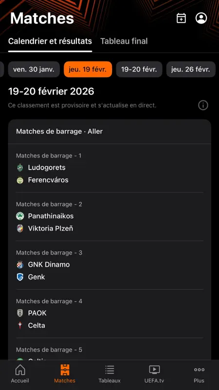 UEFA Europa League officiel screenshot 2 of 8