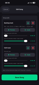 Setlist MIDI screenshot
