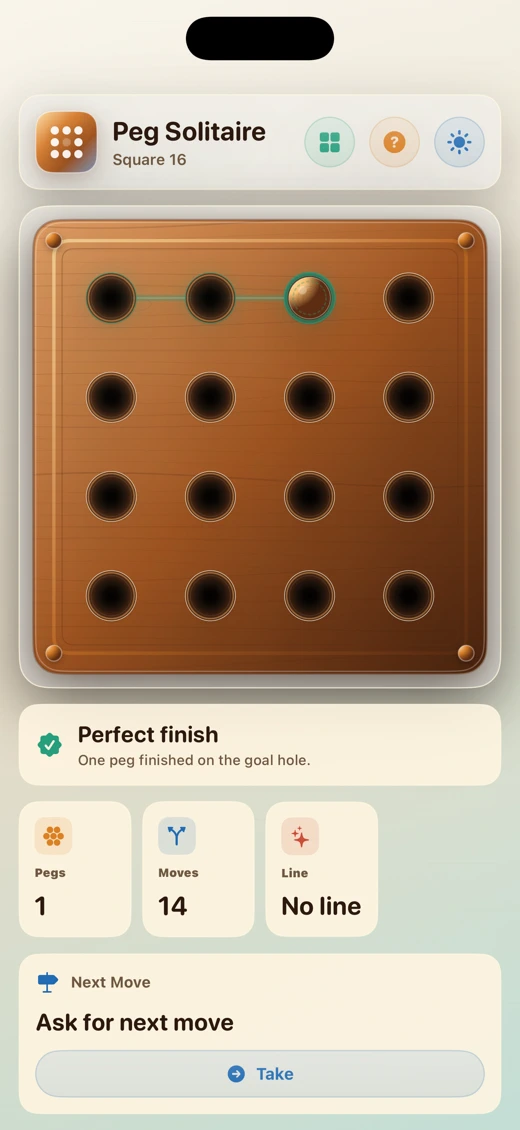 Wood Peg Solitaire screenshot 8