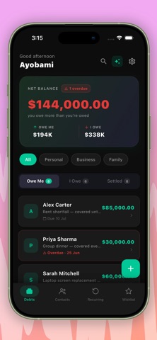 DebtFlow - Debt Tracker, IOU Screenshot 2 of 7