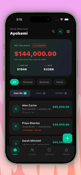 DebtFlow - Debt Tracker, IOU Screenshot 2 of 7