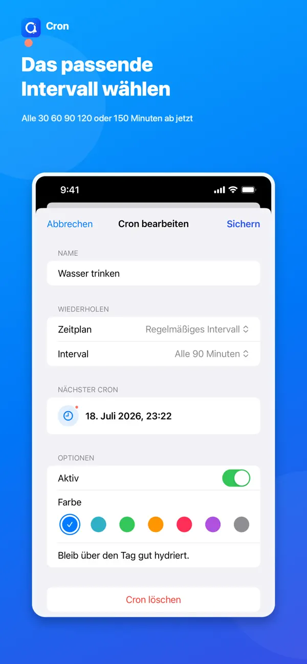 Screenshot #2 pour Cron - Recurring Alerts