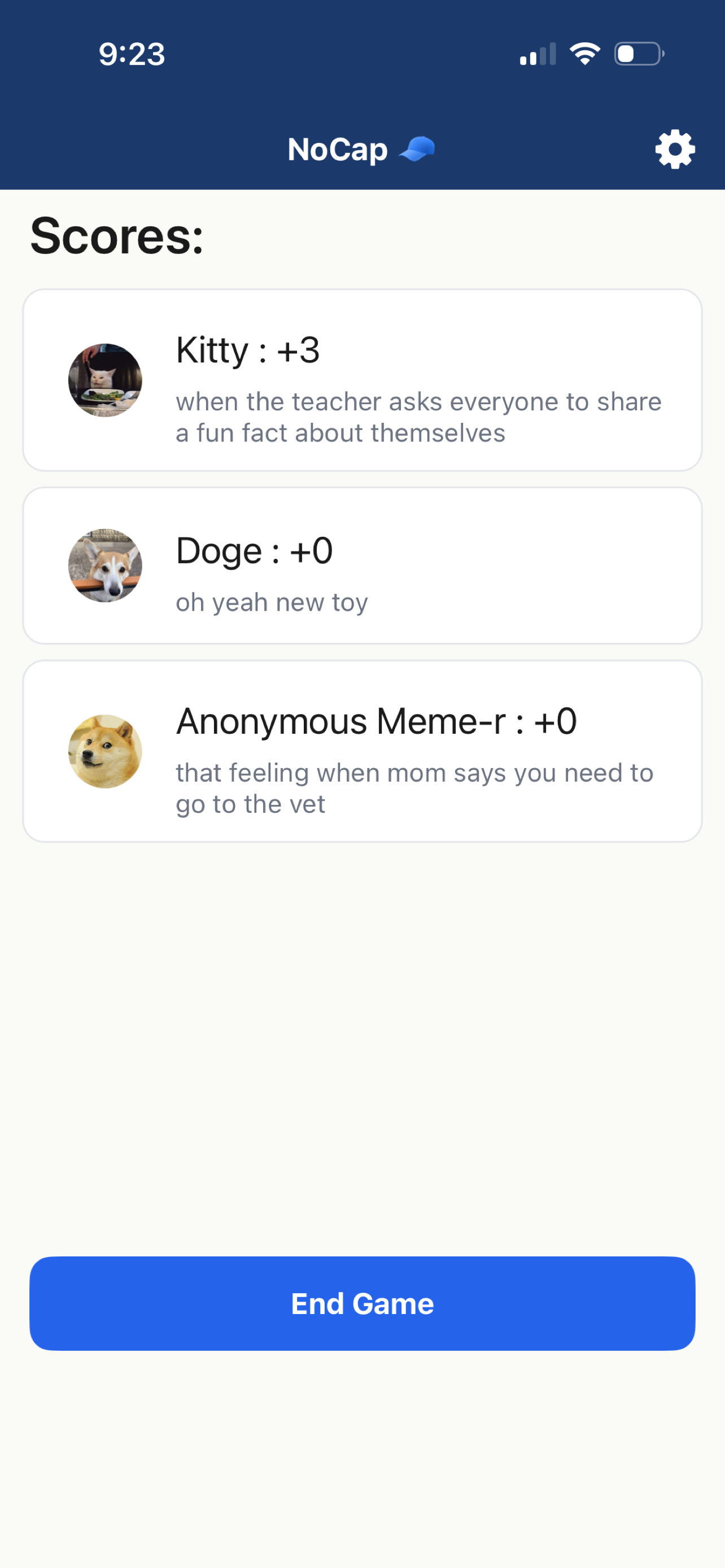 NoCap - Photo Captioning Game