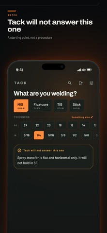 Tack: Welding Calculator Screenshot 3 of 6