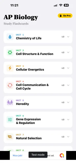AP Biology Flashcards screenshot 3