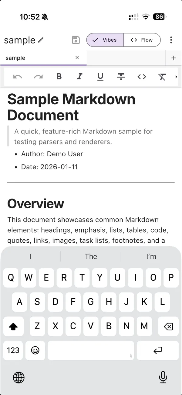 #5. Marky Mark Markdown Editor (iOS) Ved: 4Utopia, Inc.