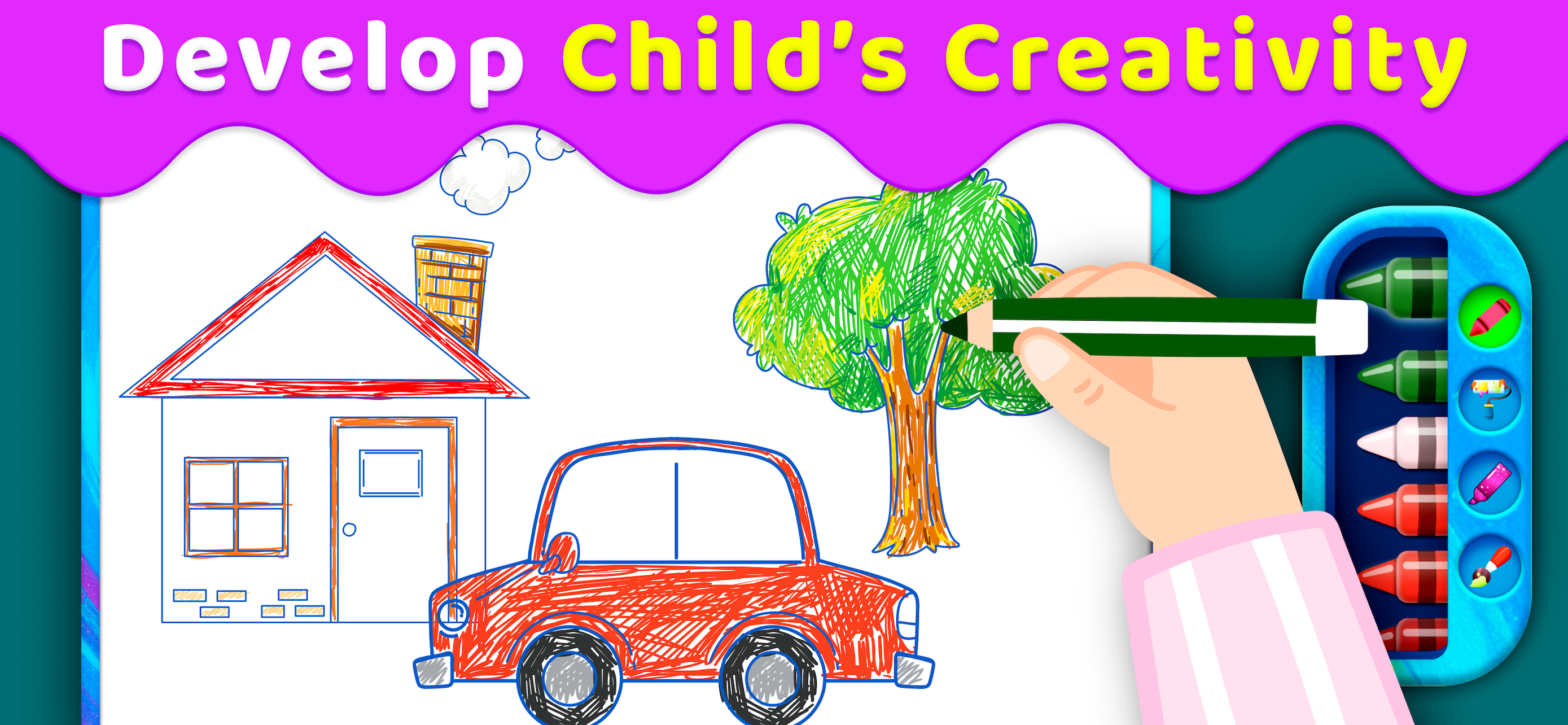Kids Paint & Coloring Book