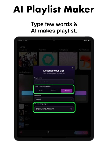 Music Playlist Maker, Transfer iPad screenshot