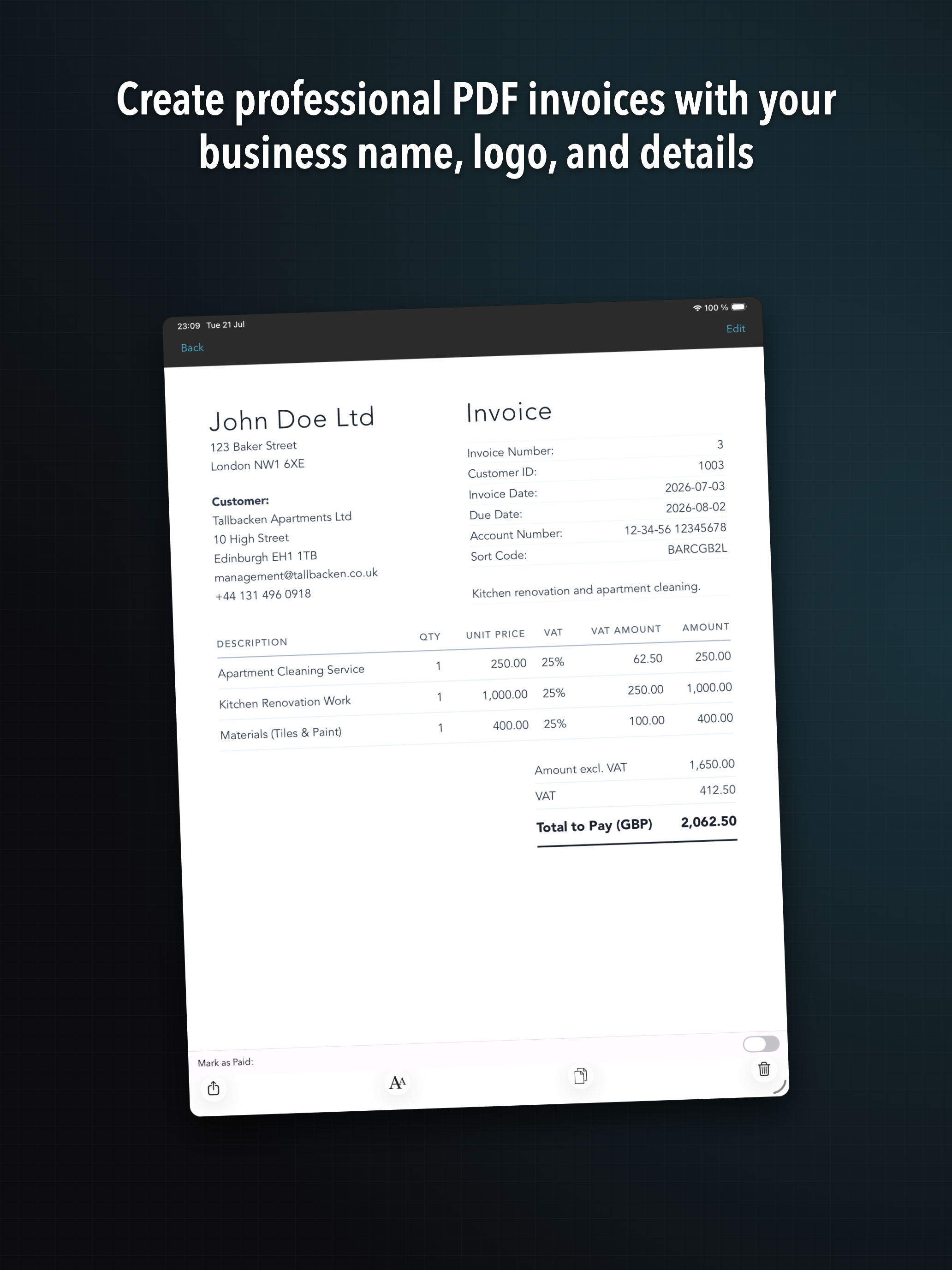 Invoice Template Pro screenshot 11