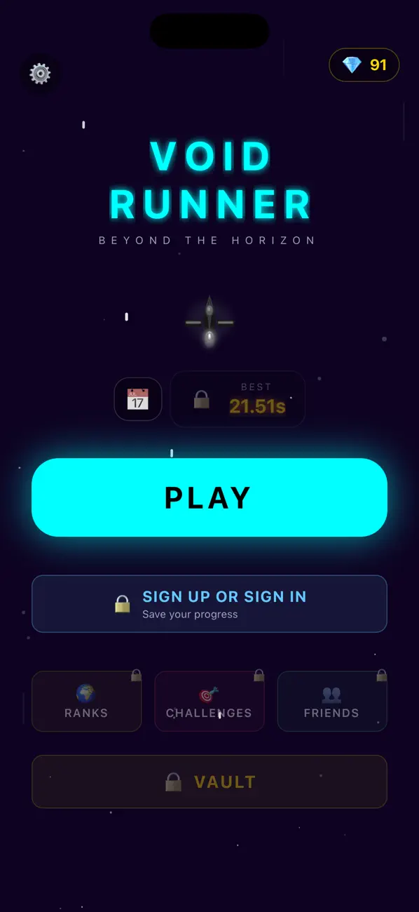 #1. Void Runner – Ejection Point (iOS) От: Nicholas Turk