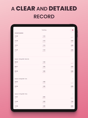 Contraction Timer - Nest iPad screenshot