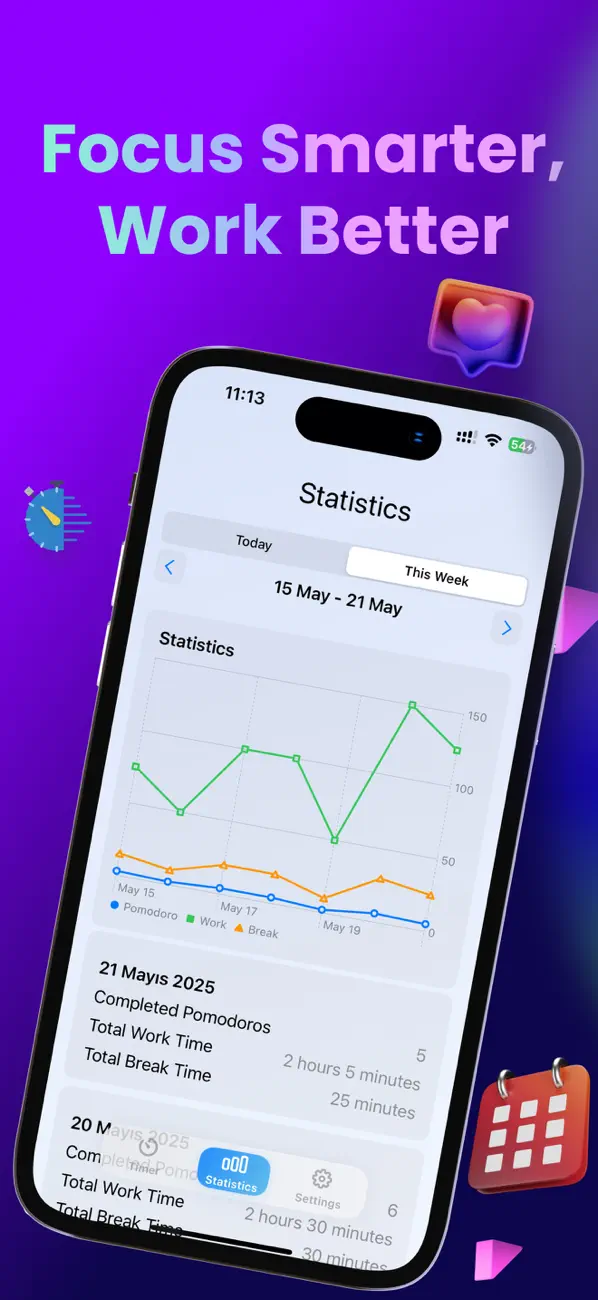 Screenshot #2 pour Easy Pomodoro - Pomodoro Timer