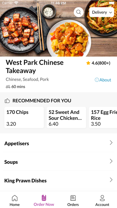 West Park Chinese Takeaway. Screenshot