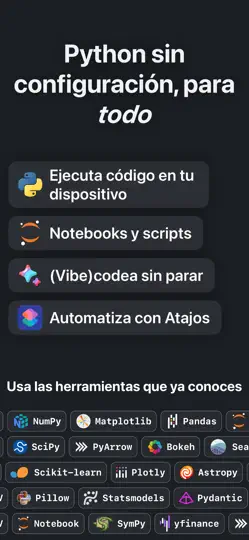 Captura de pantalla de Juno – Python Y Jupyter en iPhone 1