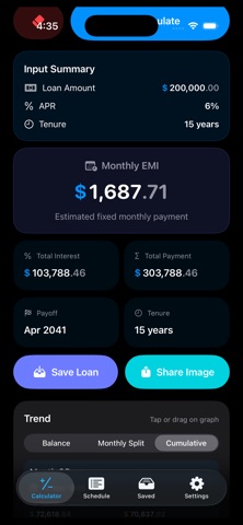 Amortization Calculator EMI Screenshot 6 of 10