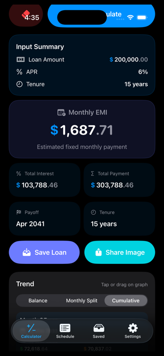 Amortization Calculator EMI Screenshot 6 of 10