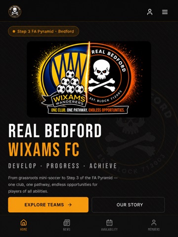 Real Bedford Wixams FC iPad screenshot
