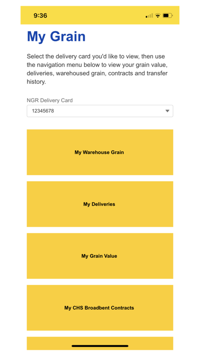 CHS Broadbent Grower Portal app screenshot
