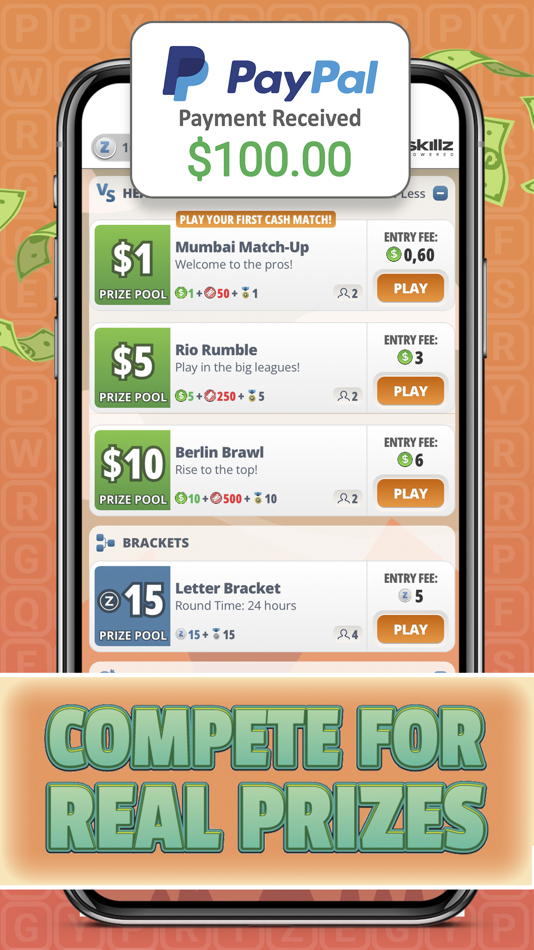 #2. Letter Quest: Win Real Money (iOS) 来自: Creational Labs